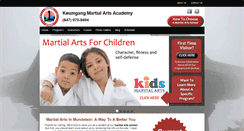 Desktop Screenshot of mundeleinmartialarts.com