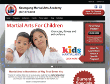 Tablet Screenshot of mundeleinmartialarts.com